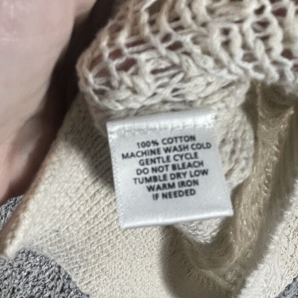 Ann Taylor Loft Loose Knit Sweater Long Sleeve Crew Neck Cream Women's Size XS - Picture 3 of 6